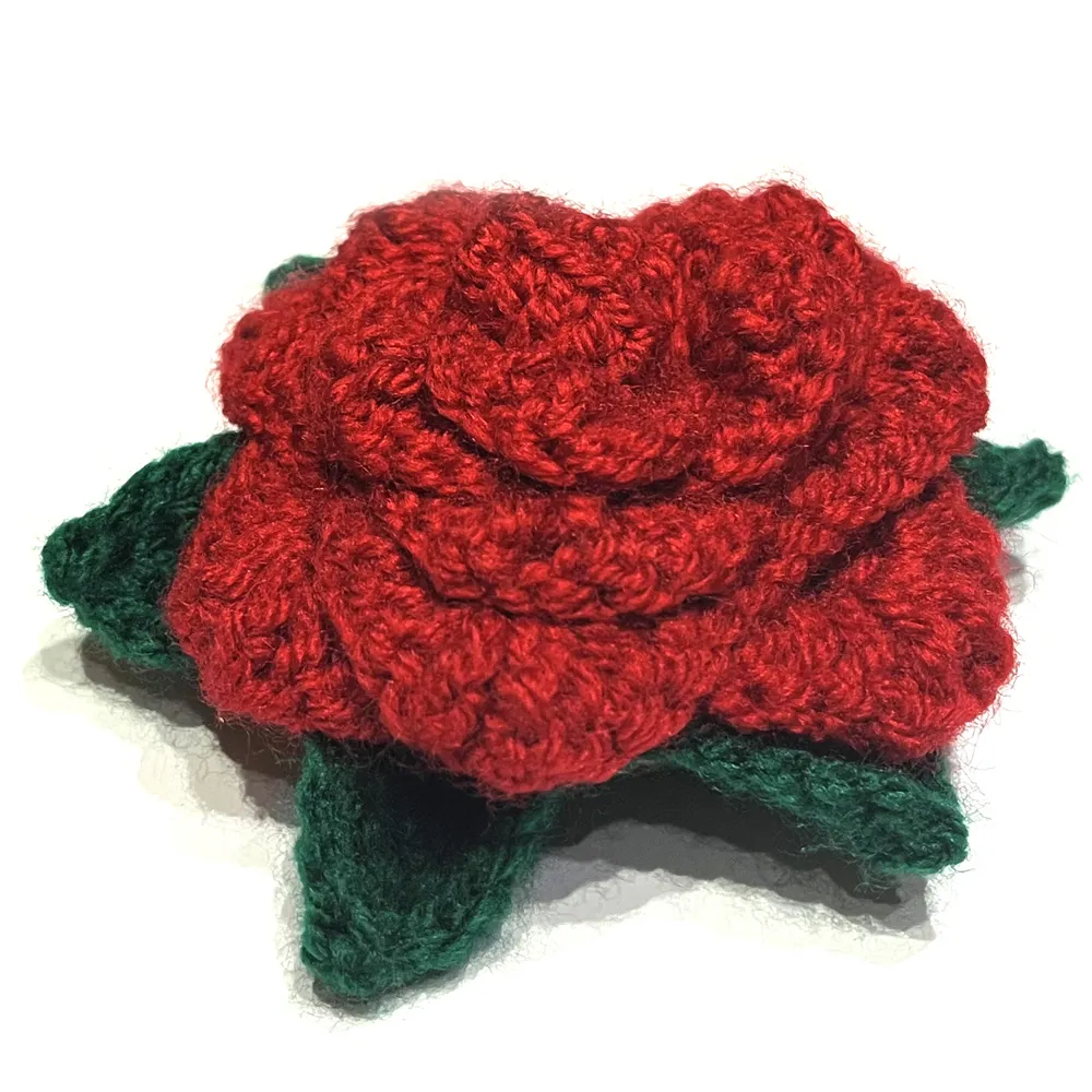A crochet rose