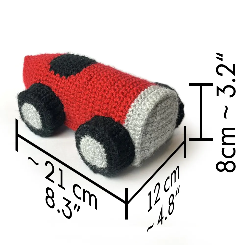 Retro car toy crochet pattern
