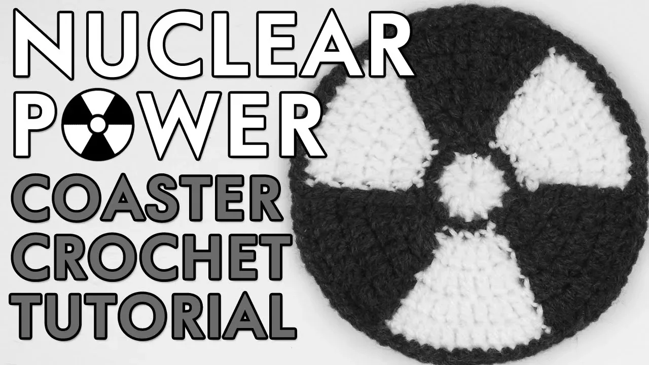 Nuclear Power coaster crochet tutorial